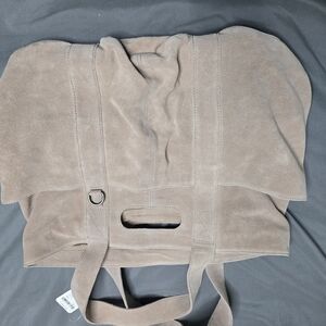 Free People Beige Suede Tote Bag